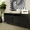 Tower Living Dressoir Paterno mango zwart 200 cm Sale