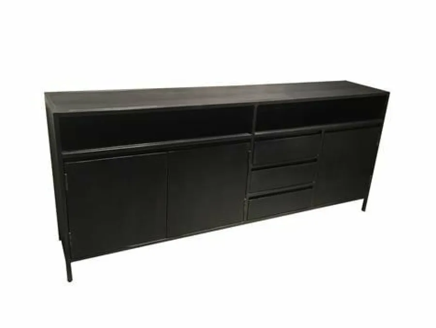 Tower Living Dressoir Paterno mango zwart 200 cm Sale
