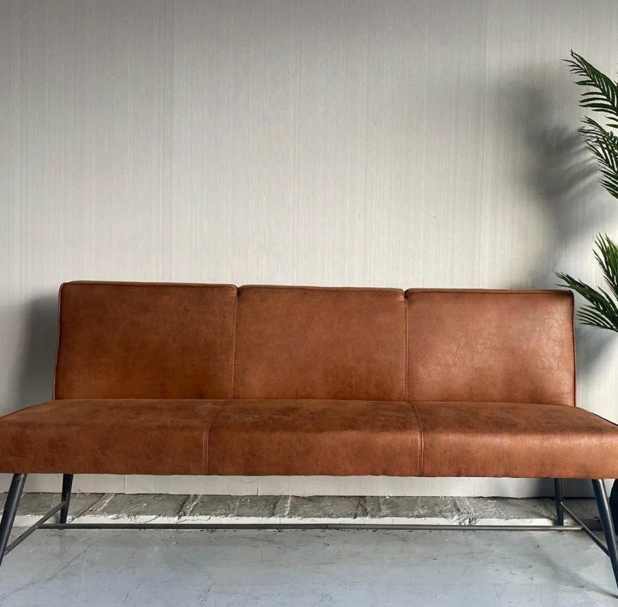 Tower Living Eetkamerbank Belmonte 155 cm of 185 cm - Grijs, groen en cognac Best