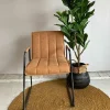 Tower Living Eetkamerstoel Santo met armleuning - cognac, grijs, antraciet en bruin Hot