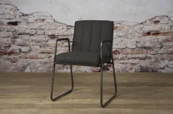 Tower Living Eetkamerstoel Santo met armleuning - cognac, grijs, antraciet en bruin Hot