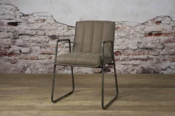 Tower Living Eetkamerstoel Santo met armleuning - cognac, grijs, antraciet en bruin Hot