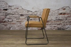 Tower Living Eetkamerstoel Santo met armleuning - cognac, grijs, antraciet en bruin Hot