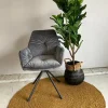 Tower Living Eetkamerstoel Palma - groen, grijs en geel Outlet