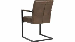 Tower Living Eetkamerstoel Ferro met armleuning - Cognac, donkerbruin, antraciet en groen Discount