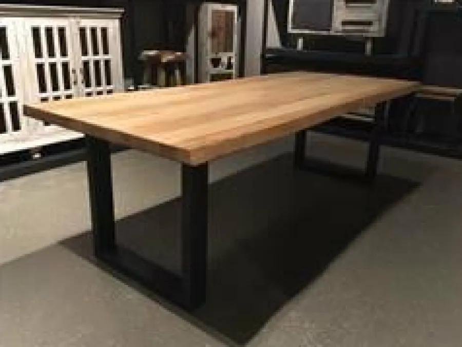 Tower Living Eettafel Ultimo Live edge blank of zwart - diverse afmetingen