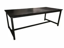 Tower Living Eettafel Paterno Mango zwart met stalen frame Hot