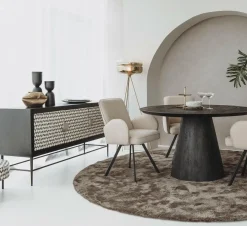 Tower Living Eettafel Premana rond - 150x150 – zwart Hot