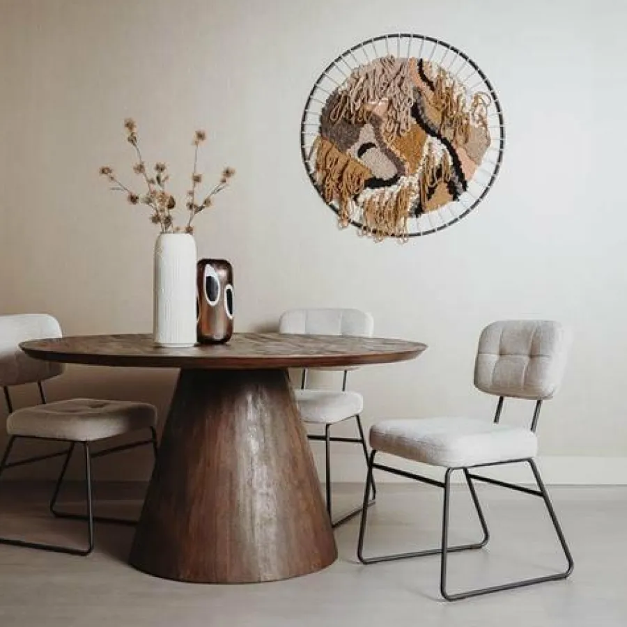 Tower Living Eettafel Premana rond - 130 x 130 – zwart Online