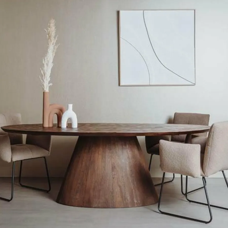 Tower Living Eettafel Premana ovaal - 240x120 – bruin Clearance