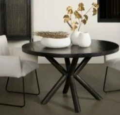 Tower Living Eettafel rond Selva mango zwart Ø 130 cm Sale