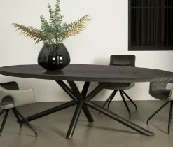 Tower Living Eettafel Selva zwart mango ovaal - 200, 220 of 240 cm