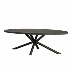 Tower Living Eettafel Selva zwart mango ovaal - 200, 220 of 240 cm