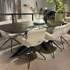 Tower Living Eettafel Silvi 200x110 – zwart Outlet