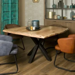 Tower Living Eettafel Soria Acacia vierkant matrixpoot - 130 of 150 cm