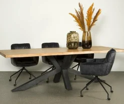 Tower Living Eettafel Sovana Live edge blank of zwart - diverse afmetingen Hot