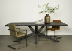 Tower Living Eettafel Sovana Live edge blank of zwart - diverse afmetingen Hot