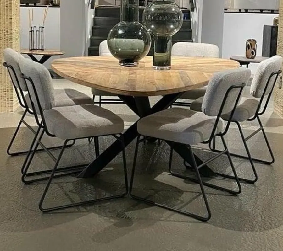 Tower Living Eettafel Trivero 150x150 Mango Naturel Outlet