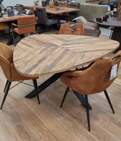 Tower Living Eettafel Trivero 150x150 Mango Naturel Outlet