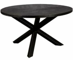 Tower Living Eettafel Viola mango rond - 130 – zwart Best