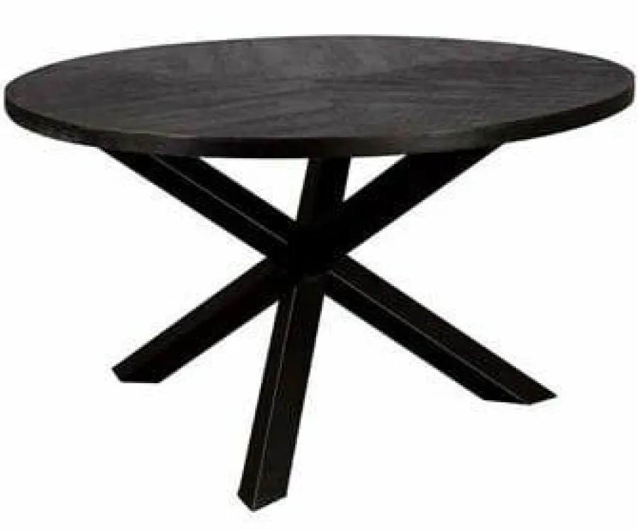 Tower Living Eettafel Viola mango rond - 130 – zwart Best
