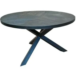 Tower Living Eettafel Viola mango rond - 130 – zwart Best