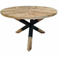 Tower Living Eettafel Viola mango rond - 130 – naturel New