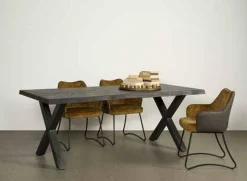 Tower Living Eettafel Xara Live edge blank of zwart - diverse afmetingen Online