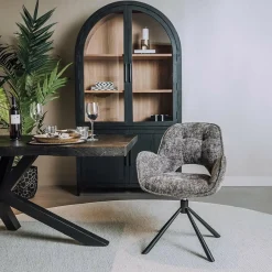 Tower Living Eettafelstoel Isola draaibaar- Haga 16 charcoal Clearance