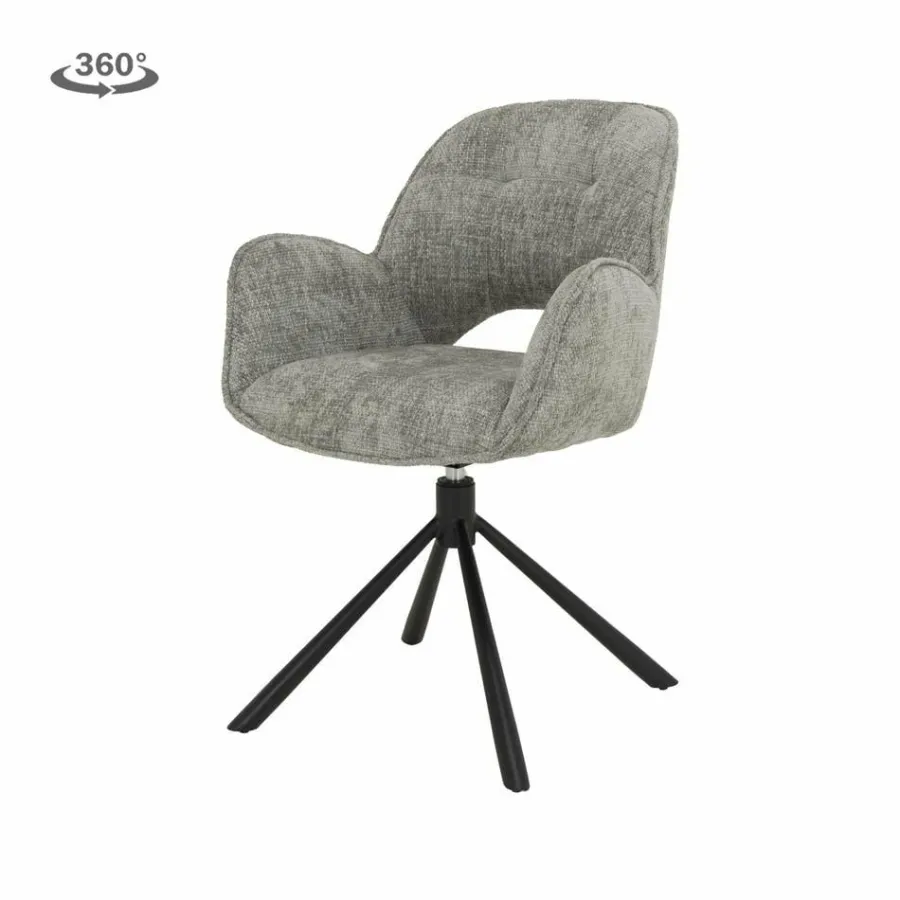 Tower Living Eettafelstoel Isola draaibaar- Haga 09 silver Hot