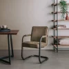Tower Living Eettafelstoel Volano - Groen, cognac en antraciet Outlet