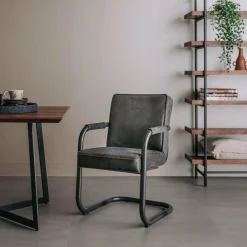 Tower Living Eettafelstoel Volano - Groen, cognac en antraciet Outlet
