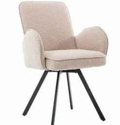 Tower Living Eettafelstoel Livo draaistoel Ascot 12 beige