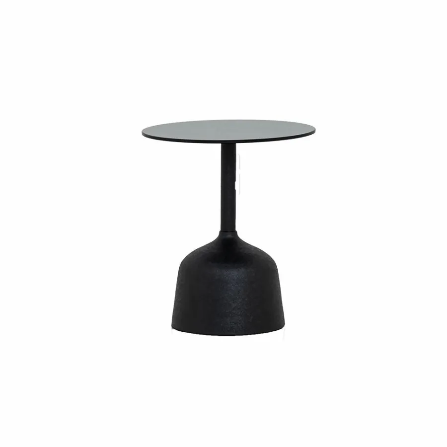 Tower Living Elba Bijzettafel glas zwart rond 40 cm Online