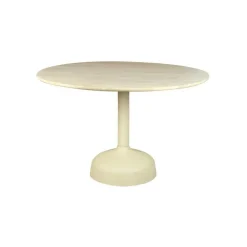 Tower Living Elba Eetkamertafel gebroken wit rond 120 cm Outlet