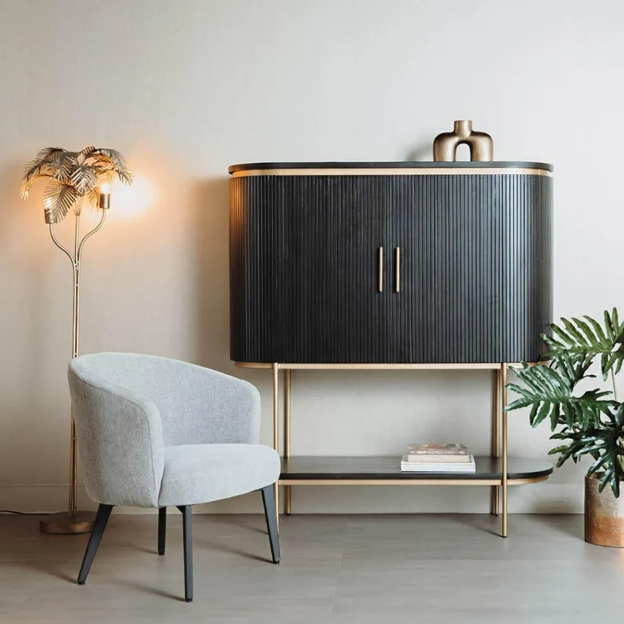 Tower Living Fauteuil Albi - stof Nature 452 blauwgrijs Online