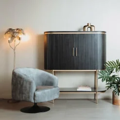 Tower Living Fauteuil Barga - groen, goud en grijs Sale
