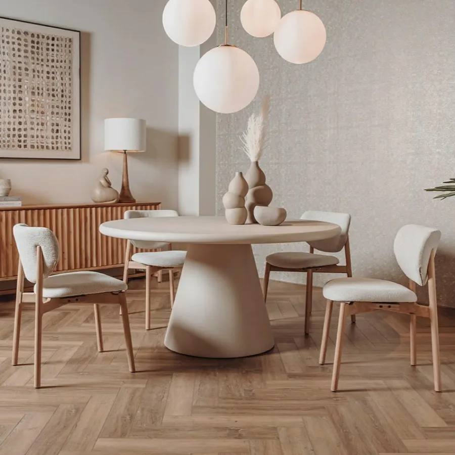Tower Living Mello Eetkamertafel rond beige 150 cm Clearance