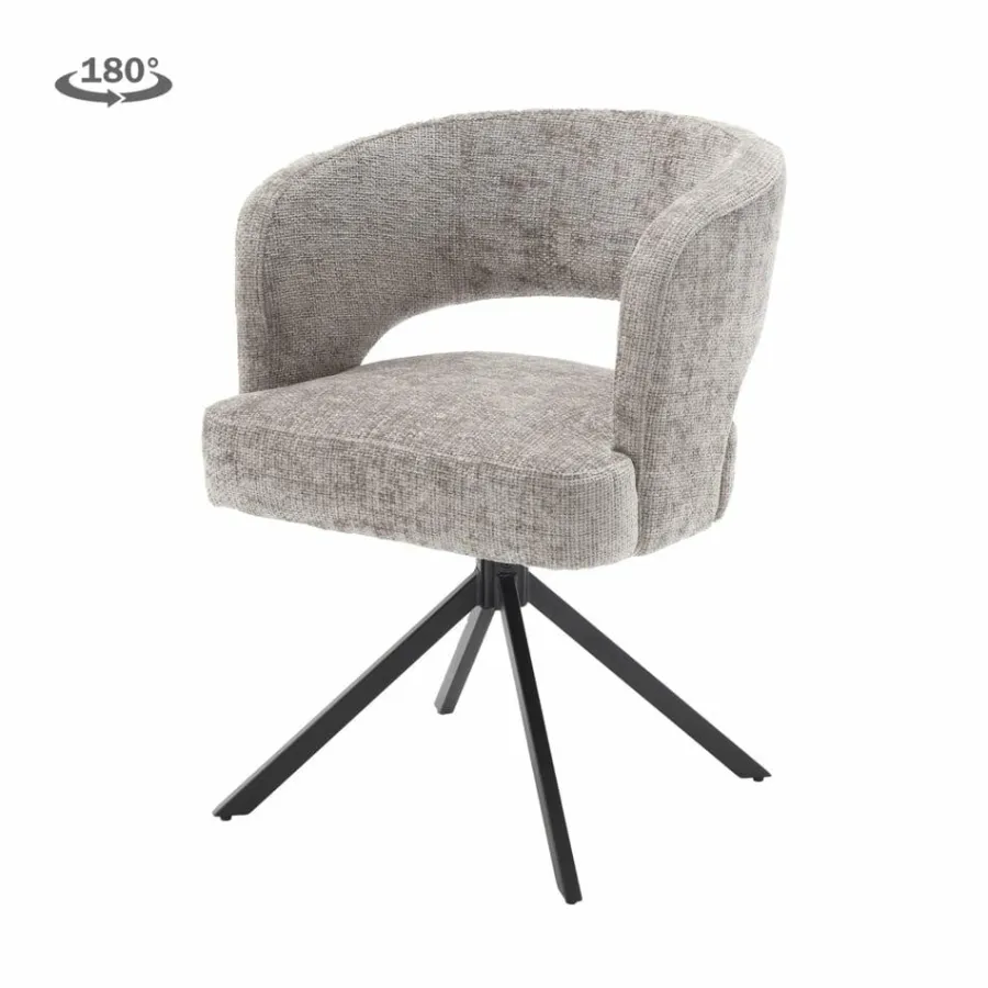 Tower Living Mura Armstoel - fabric Haga 09 silver (draaibaar) Discount