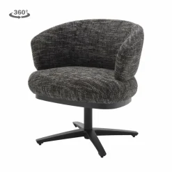 Tower Living Perca Lounge Armstoel - fabric TED 17 blue-grey Outlet
