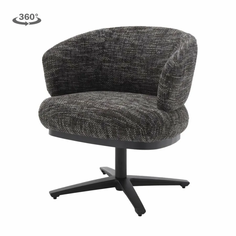 Tower Living Perca Lounge Armstoel - fabric TED 17 blue-grey Outlet