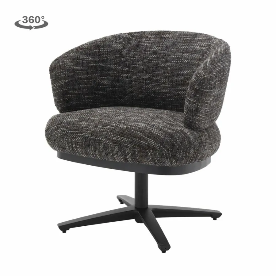 Tower Living Perca Lounge Armstoel - fabric TED 17 blue-grey Outlet