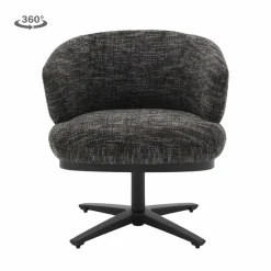 Tower Living Perca Lounge Armstoel - fabric TED 17 blue-grey Outlet