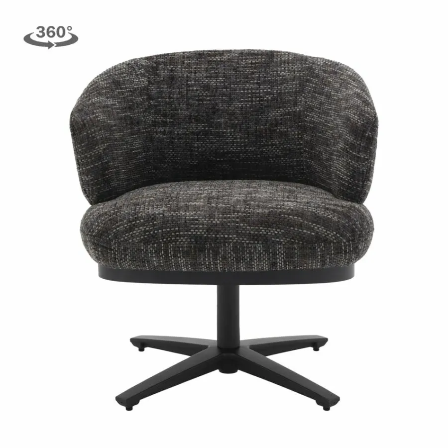 Tower Living Perca Lounge Armstoel - fabric TED 17 blue-grey Outlet