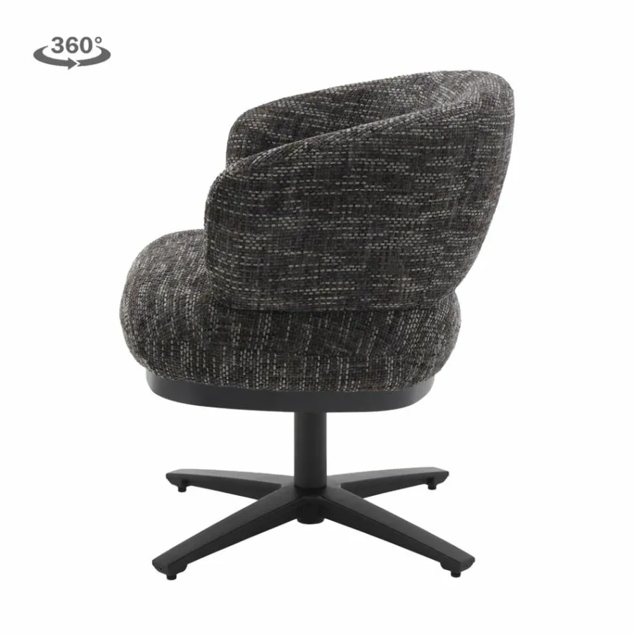 Tower Living Perca Lounge Armstoel - fabric TED 17 blue-grey Outlet
