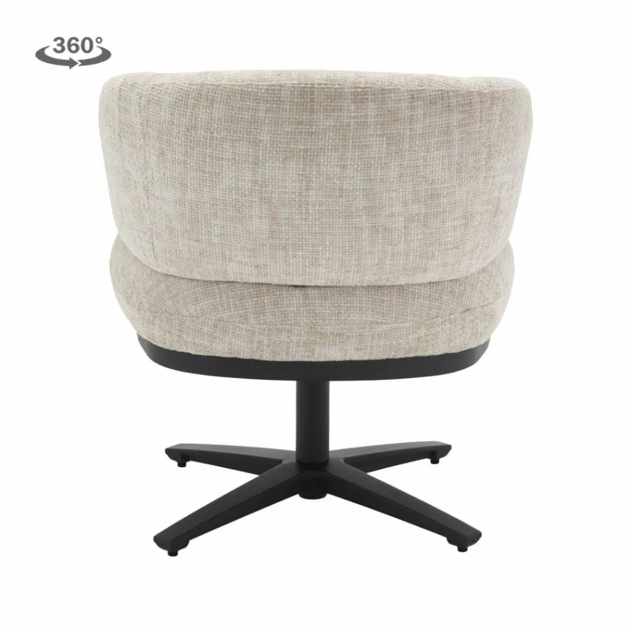Tower Living Perca Lounge Armstoel - fabric TED 24 off white Outlet