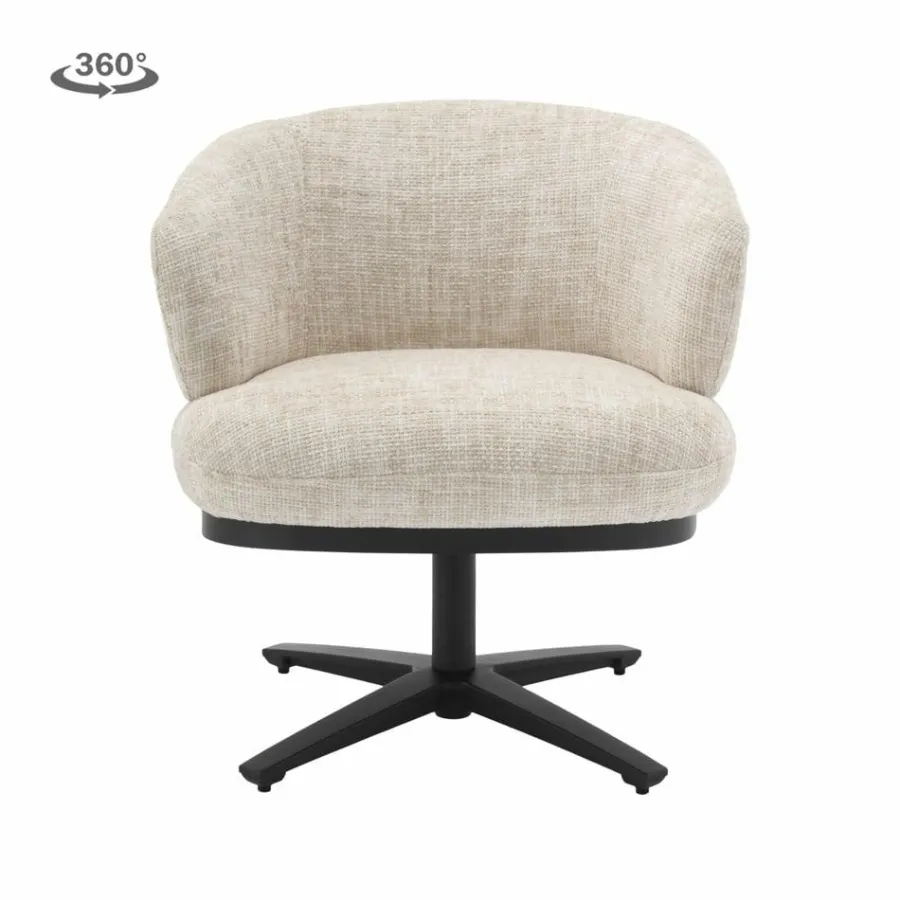 Tower Living Perca Lounge Armstoel - fabric TED 24 off white Outlet
