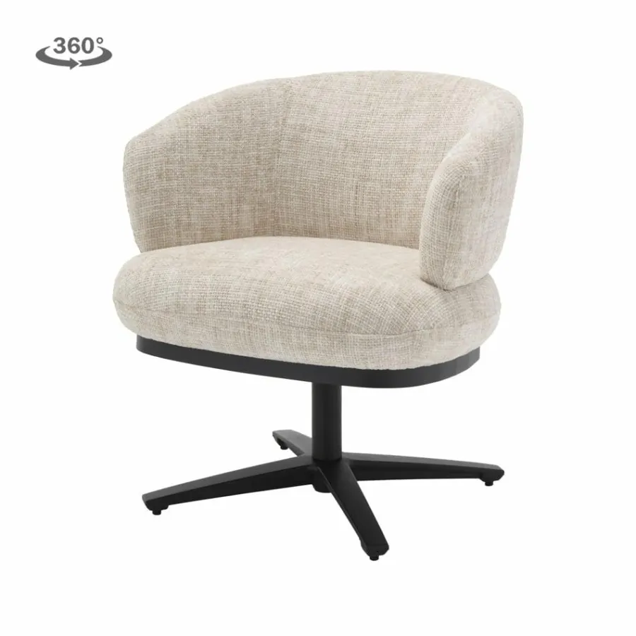 Tower Living Perca Lounge Armstoel - fabric TED 24 off white Outlet