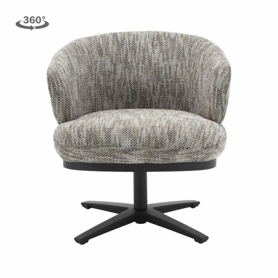 Tower Living Perca Lounge Armstoel - fabric TED 8 white-grey Online