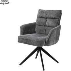 Tower Living Rosora Armstoel - HZ6068-85 grey (draaibaar) Clearance